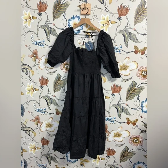 Hill House Nesli Nap Black Maxi Dress xs - Picture 2 of 4